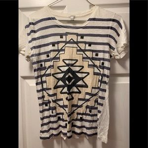 J Crew linen print tee, XS